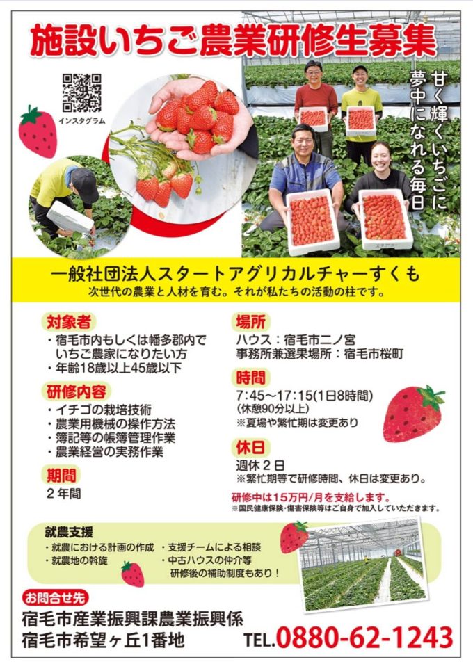 🍓農業研修生募集中🍓